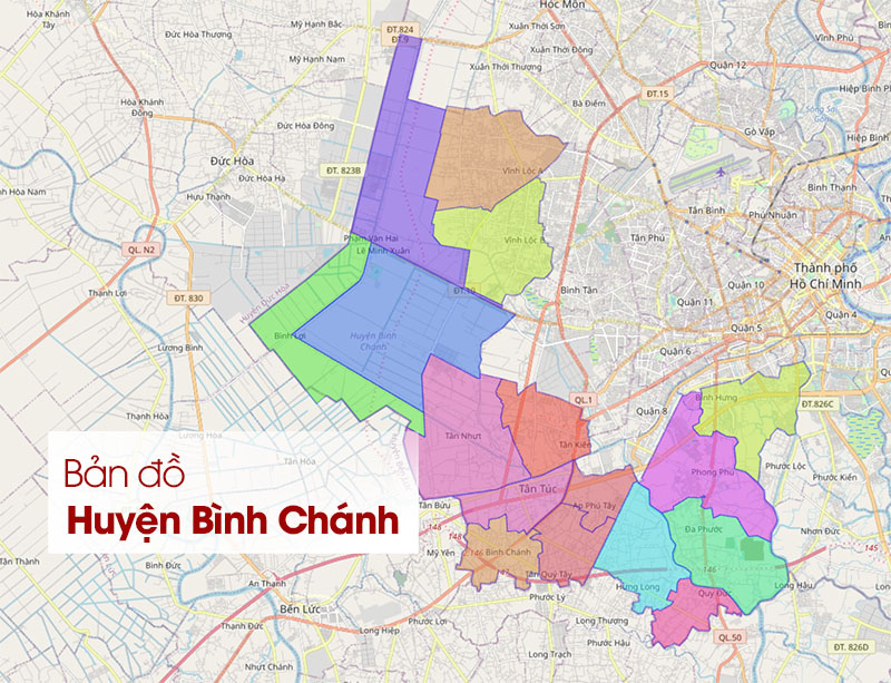 Bản đồ Huyện Bình Chánh: Vị trí, Phân loại, Quy hoạch chi tiết