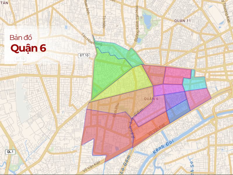 Bản đồ Quận 6: Vị trí, Phường, Đường Phố & Tiện ích Cập nhật 2024