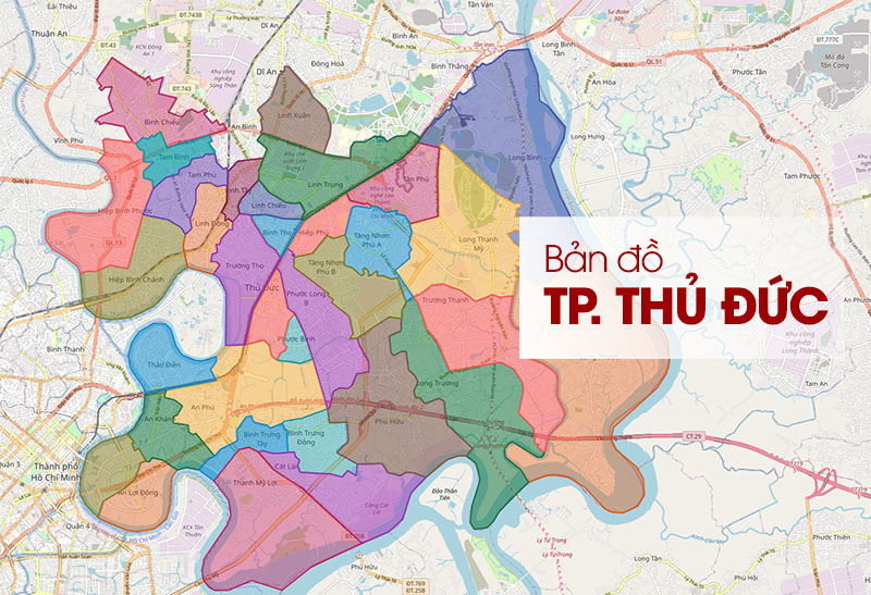 Bản đồ Thành Phố Thủ Đức: Vị trí, Quy hoạch, Tiện ích