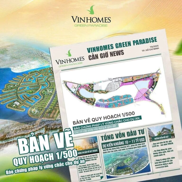Chi tiết quy hoạch 1/500 và pháp lý Vinhomes Green Paradise Cần Giờ