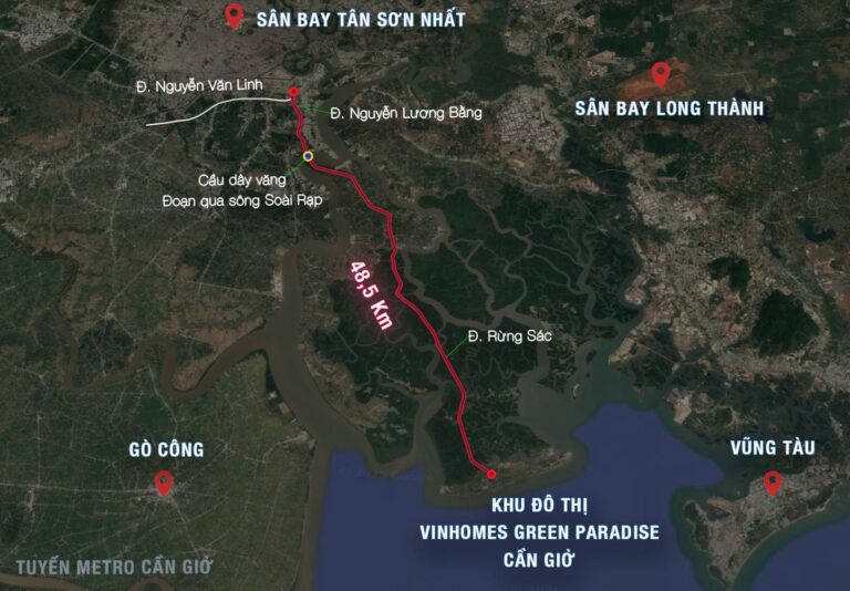 Vinhomes Green Paradise giúp Cần Giờ trở thành điểm kết nối giao thông